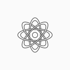 atom icon, molecule vector