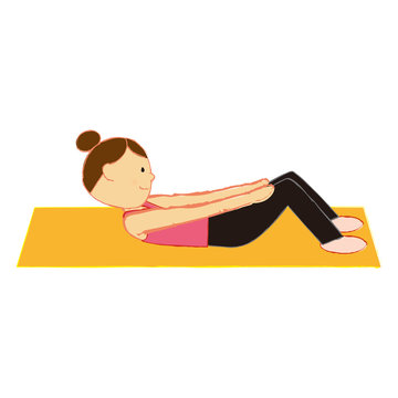 recommend clip art: ヨガ腹筋