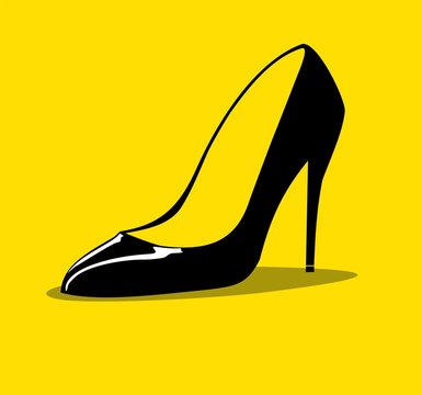 High hill shoes icon