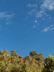 Fototapeta premium Moon over Mountain