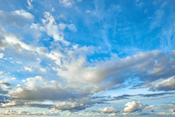 Blue sky background with clouds