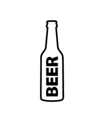 beer bottle icon. raster illustration