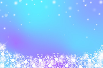 Chritmas holiday celebration theme colorful gredient abstract background with snow flake winter season.