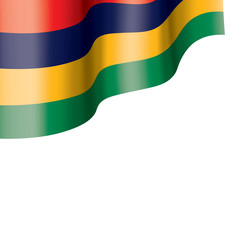 Fototapeta premium Mauritius flag, vector illustration on a white background