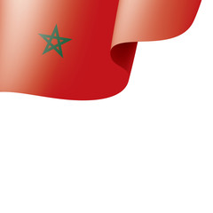 Morocco flag, vector illustration on a white background