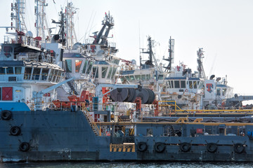fishing boats in Namibia