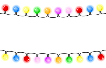 nahtlose Lichterkette isoliert auf weiß 