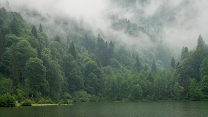 A beautiful lake landscape from Borcka Karagol Nature Park, Artvin, Turkey