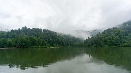 A beautiful lake landscape from Borcka Karagol Nature Park, Artvin, Turkey