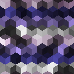 Obraz premium Hexagon grid seamless vector background. Childish polygons bauhaus corners geometric design. Trendy colors hexagon cells pattern for card or cover. Honeycomb shapes mosaic backdrop.