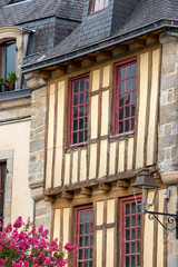 Obraz premium Quimper. Maisons à colombage dans le centre historique. Finistère. Bretagne