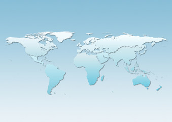 Fototapeta na wymiar worldmap with europe in the center
