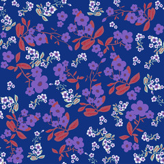Obraz premium Violet flowers pattern