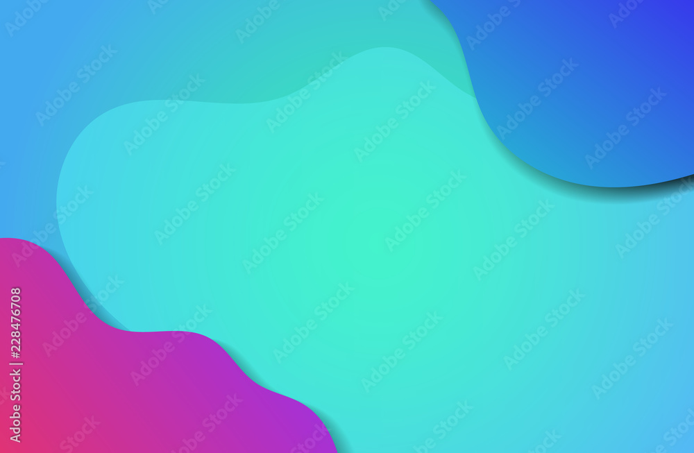 Aufkleber Abstract flat design gradient curve background vector