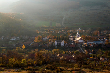 Autumn landscape of Rimetea village