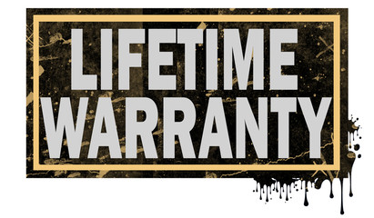 Fototapeta premium Lifetime warranty in black frame