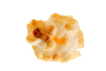 Popcorn isolated on white background. Top view