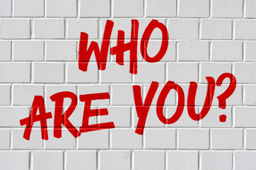 Graffiti on a brick wall - Who are you?