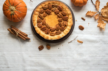 Pumpkin Pecan Pie