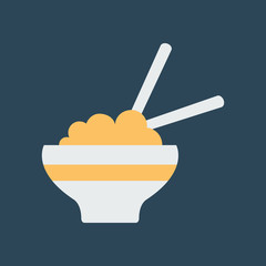 Silhouette icon dish in bowl