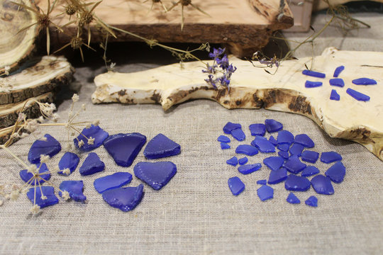 Blue sea glass