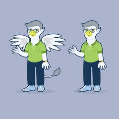 Griffon mascot talisman character in two variants