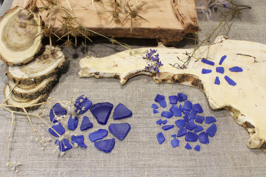 Blue sea glass