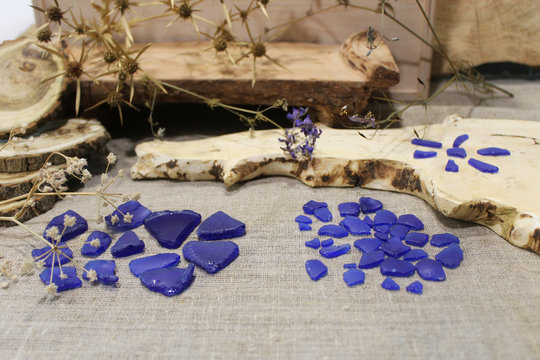 Blue sea glass