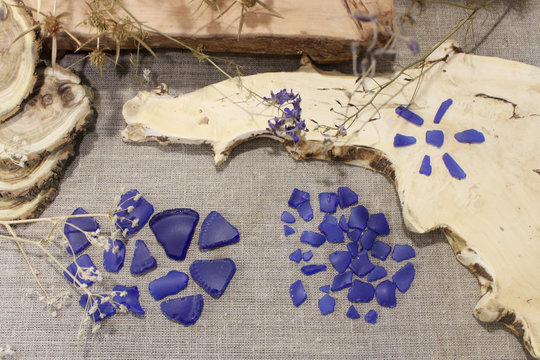 Blue sea glass