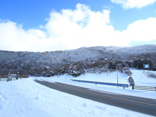 牧ノ戸峠　雪景色　大分県　日本