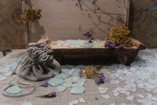 White sea glass