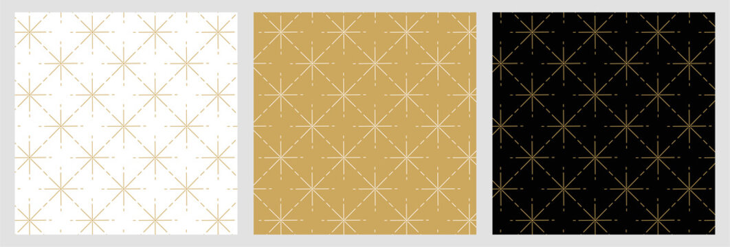 Élégant motif étoile raccord avec dessin traditionnels doré pour fond et arrière plan de noël