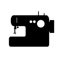 Sewing machine vector silhouette