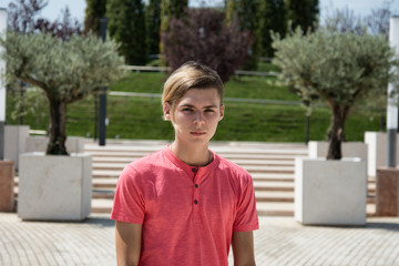 Student resting in the park.