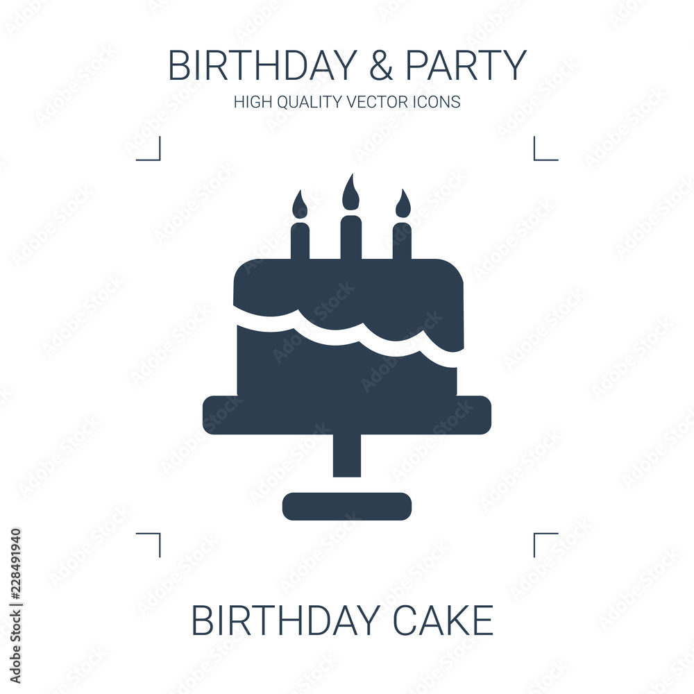 Sticker birthday cake icon