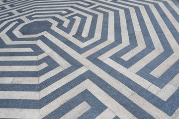 a maze in front of a church
