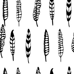 vector feather seamless pattern