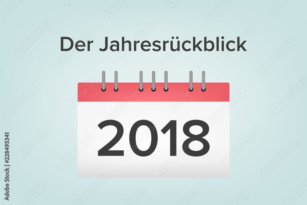 Canvas Prints der jahresrückblick 2018 kalender