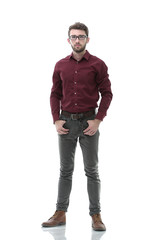 Fototapeta premium Confident serious businessman .. photo in full growth.