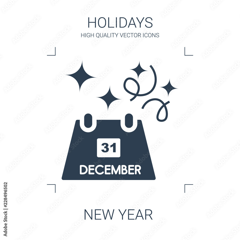 Poster new year icon