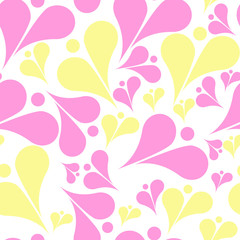 Seamless pattern, pink and yellow.