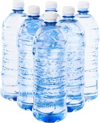 Naklejka premium Six Water Bottles - Isolated