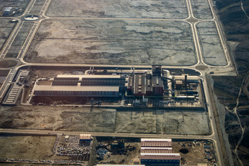 Industrial landscape from the plane