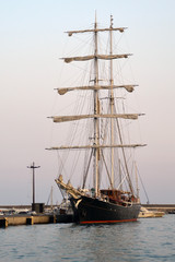 Salerno port, gorgeous ship.