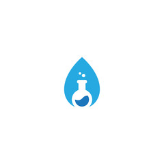 Water lab logo or icon vector design template