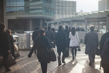 冬の通勤風景