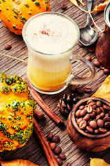 Latte autumn hot drink