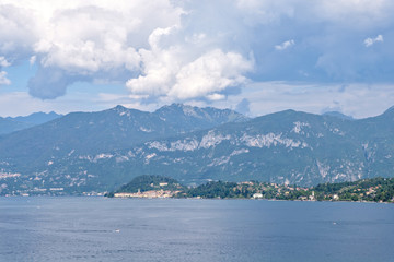 Fototapeta premium Beautiful clouds and mountains near Lake Como