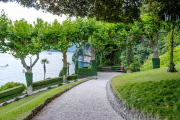 Fototapeta premium Villa del Balbianello green garden