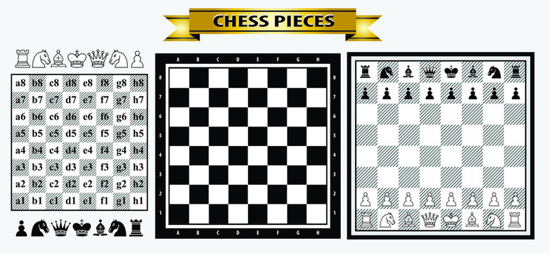 set of chess piece element, winner and looser concept, in a fair game. easy to modify